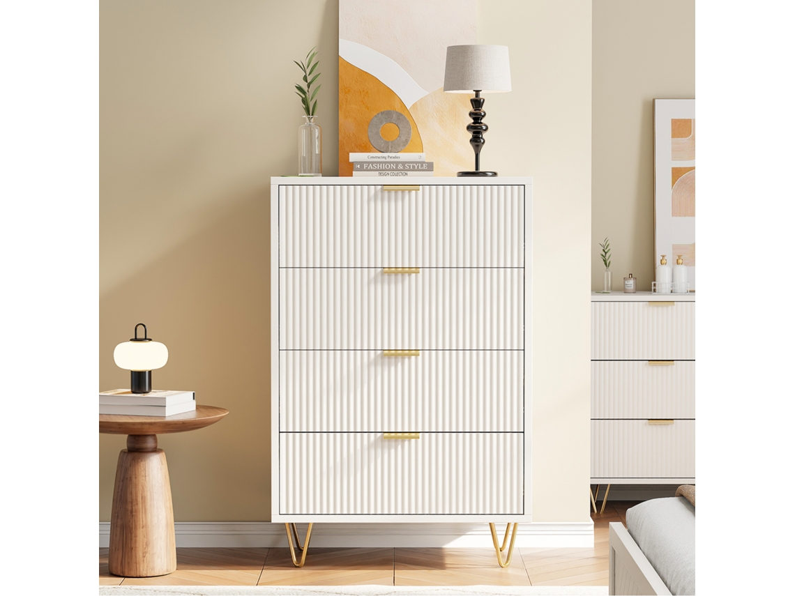 Mueble auxiliar moderno con 4 cajones, mueble con cajones, mueble auxiliar, mueble con cajones, para salas de estar, dormitorios Rosahqnda