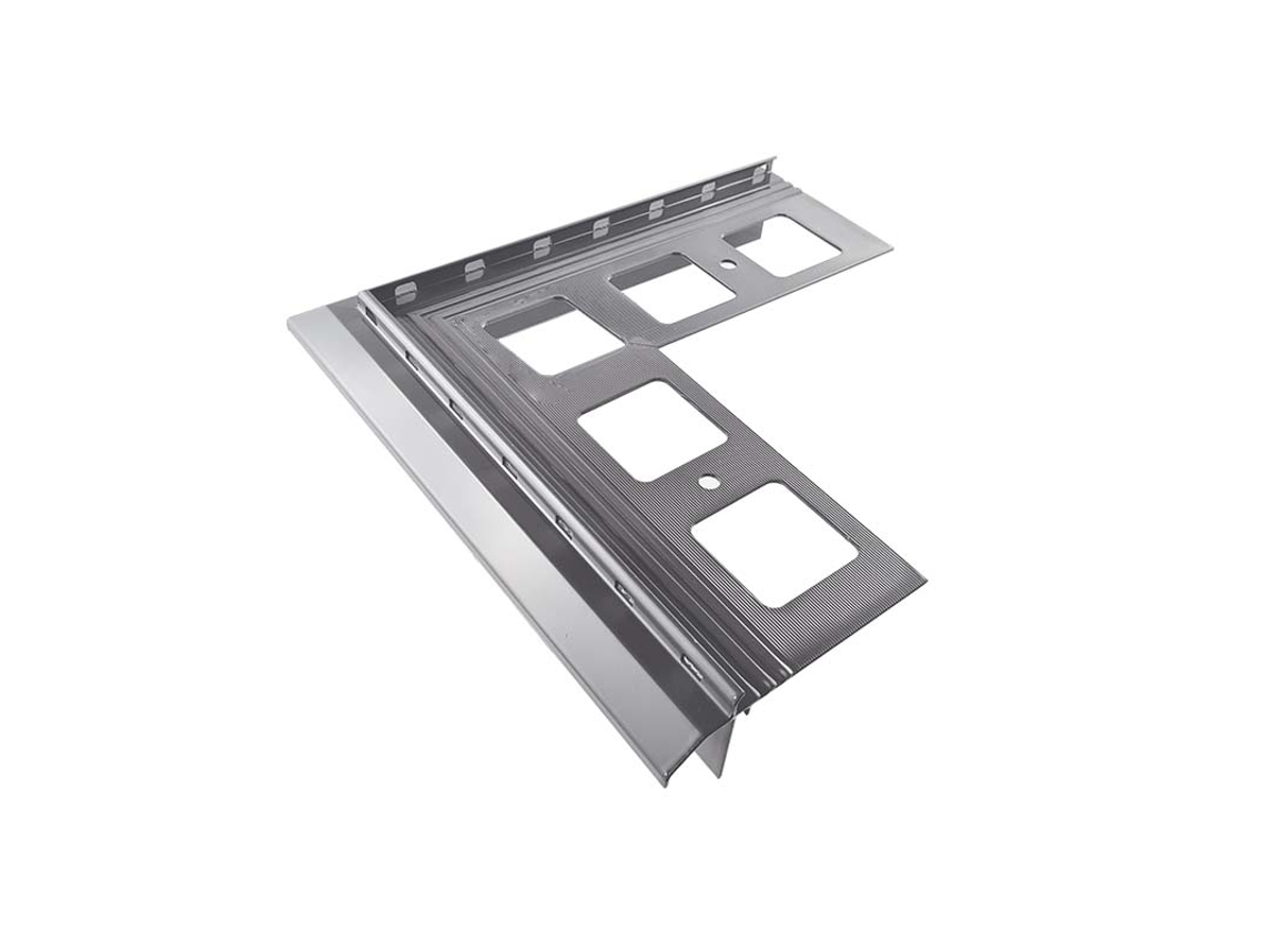 Esquina RENOPLAST de aluminio 90 para perfil de alero K20R Gris Acabado de terrazas y balcones Suelos de resina