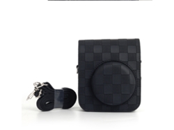 YUYSAN Bolsa para cámara Polaroid con patrón a Cuadros, Adecuada para Bolsa para cámara Fuji Mini12, Color Negro