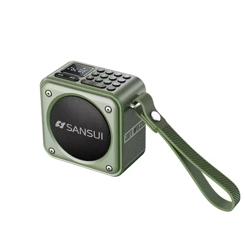 Altavoz Bluetooth (verde Militar), Compatible Con Tarjeta Tf, Usb Y Entrada Aux.