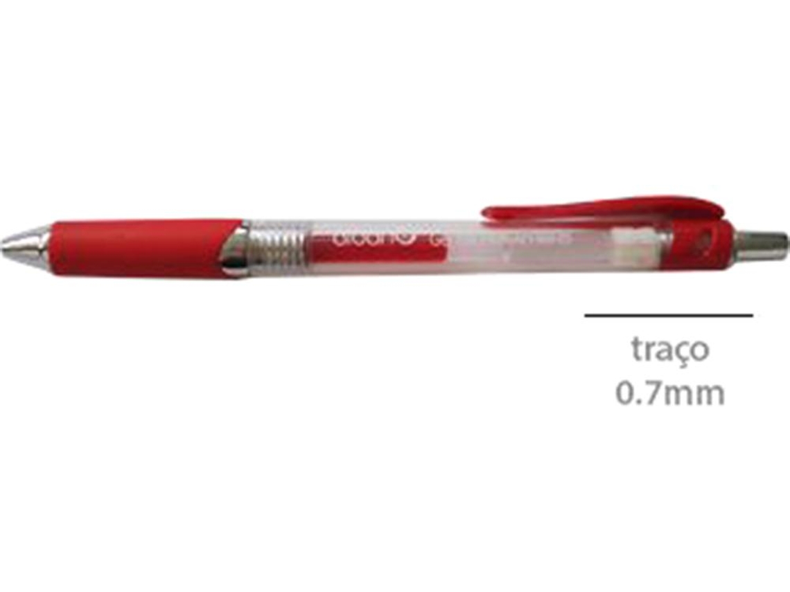 Esferografica Gel 0.7mm Retractil Vermelha 1 Uni AC1369-03Venda Multiplos: 12 unid.
