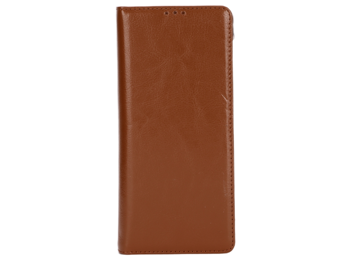 Capa De Couro Flip Protetora Anti-arranhões Dobrável Para Huawei Mate X2 Marrom Claro