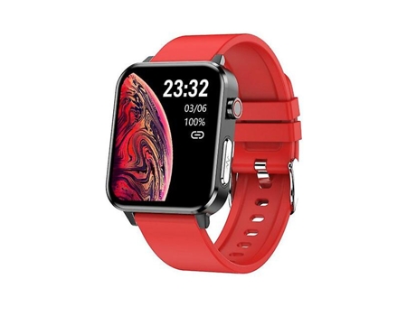 Smartwatch Ecg Frecuencia cardiaca Tensión arterial Temperatura corporal Rojo