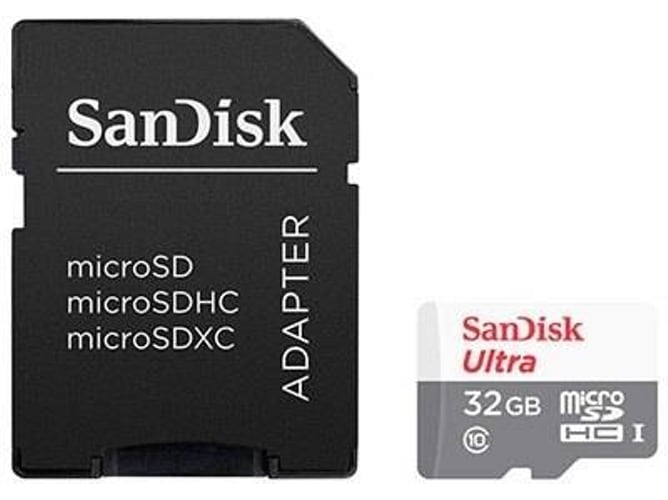 Tarjeta de Memoria MicroSDHC SANDISK Ultra 32GB UHS-I + SD Adapter