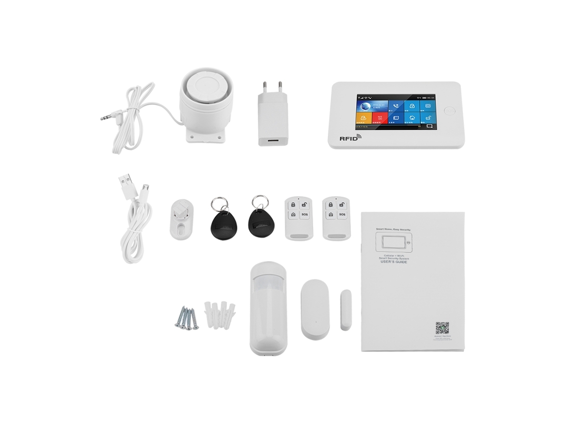 Detector de alarma inteligente inalámbrico PG 106 Wifi 2G GSM para seguridad del hogar (enchufe UE)