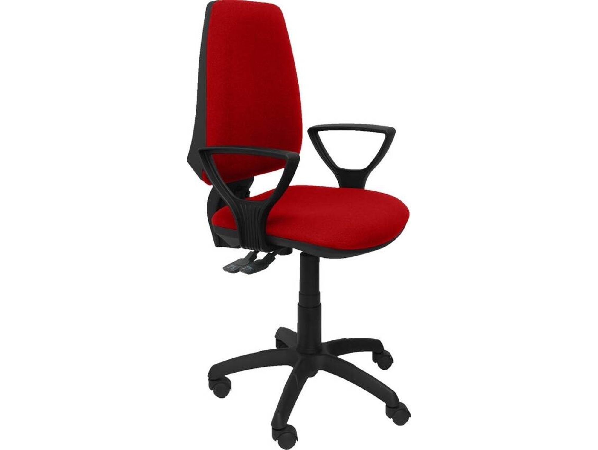 Silla de Escritorio Operativa PYC Elche S Rojo BF (Brazos Fijos - Tejido)