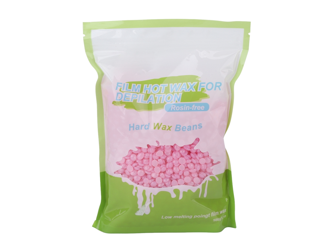 Perlas De Cera Dura 17.6oz Para Depilación Rostro Piernas Pecho Espalda Mujeres Hombres Color Rosa Sakura