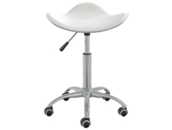 Silla De Oficina | Silla De Trabajo | Silla De Escritorio De Cuero Sintético Blanco Wsd803309