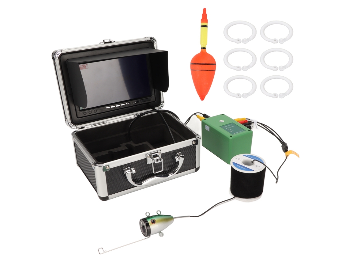 Cámara de pesca subacuática de 1tvl con pantalla LCD de 7 pulgadas, resistente al agua (UE)