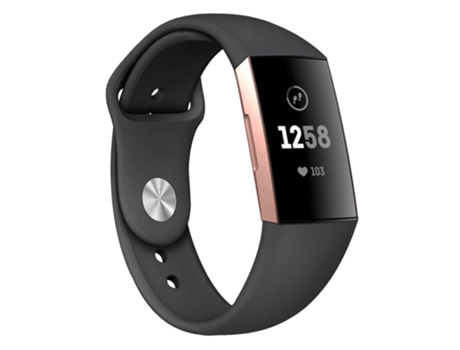 Correa INF Wbf-fc3a pure-black(s) Fitbit by Google Charge 3/4 (Silicona - Negro - S)