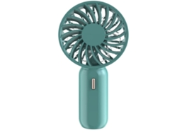Mini ventilador de mano, pequeño ventilador personal portátil, pequeño ventilador a pilas, 3 velocidades ajustables, adecuado para verde USHION