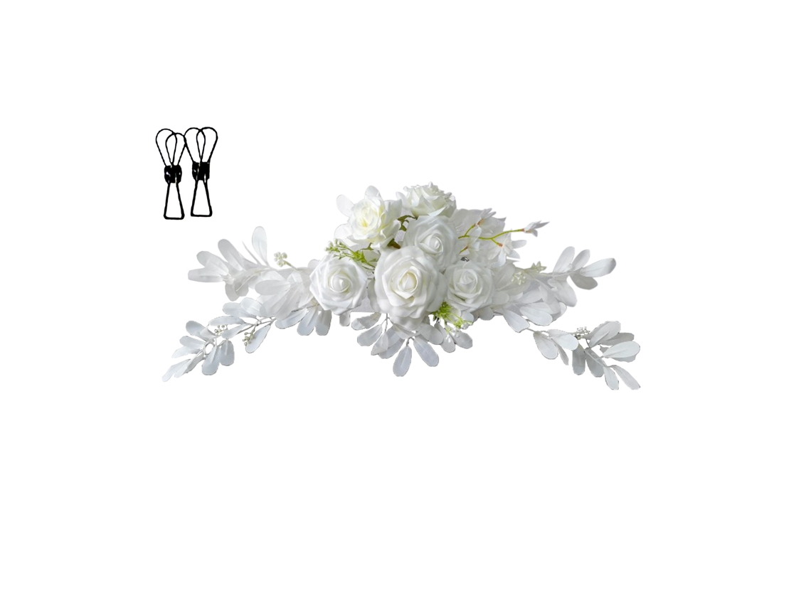 Lazo De Flores Artificiales Para Decoración De Bodas, Arco De Puerta Para Interiores/exteriores, Seda, 60x25cm