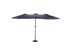 ZIWEI STORE Sombrilla rectangular reversible grande con mango de 4,5 metros (base no incluida) (azul marino)