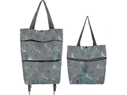 Bolsa de compras 2 en 1 para el hogar, impermeable y protectora, capacidad de 15 kg, GOKOCO (verde)