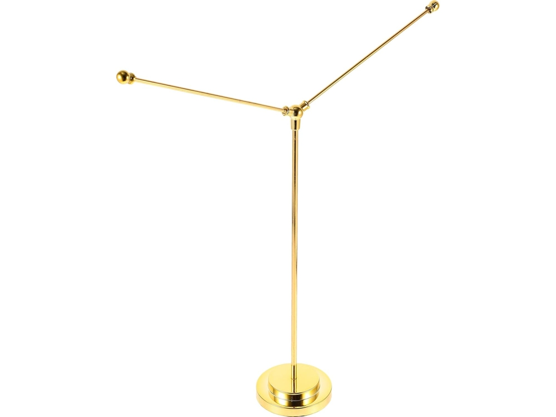 Mástil De Mesa De Metal Dorado Con Base Doble Estable, Para