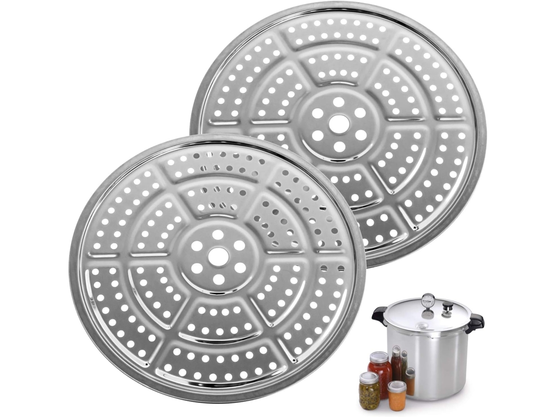 Rejilla para vaporera de agua caliente, bandeja de acero inoxidable, apta para lavavajillas, compatible con Presto, All American
