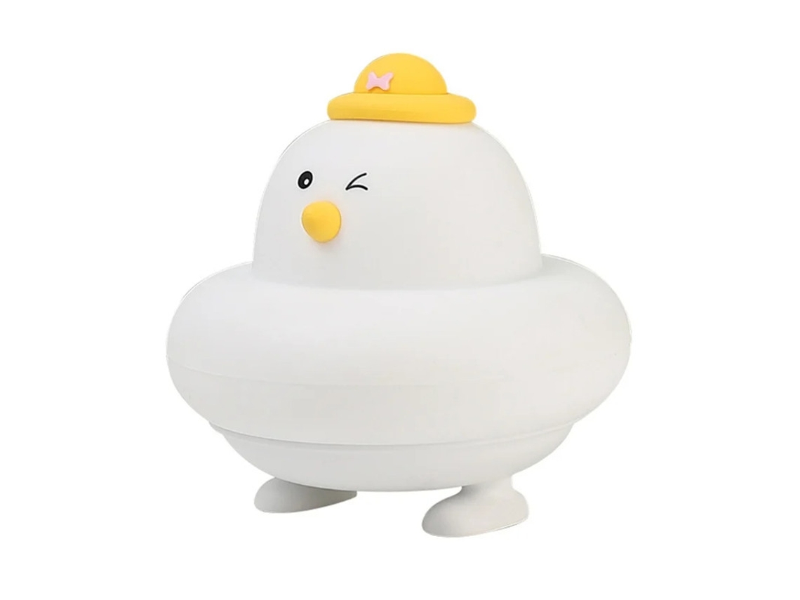 Luz de noche de pato, linda luz de animal, luz de silicona con carga USB, temporizador regulable y control táctil, amarillo Bestvite
