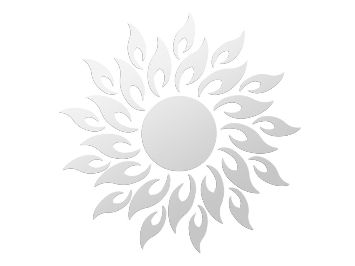 Adhesivo de pared 3D con efecto espejo removible de CHABERLU, girasol