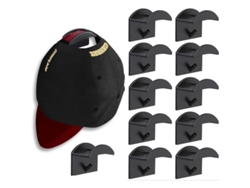 10 Soportes De Pared Para Sombreros, Organizador De Gorras, Accesorio De Montaje En Pared, Blanco Y Negro.