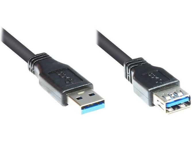 Cable USB ALCASA (USB - 1 m - Negro)