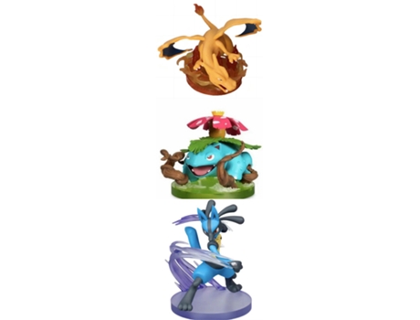 EZII Figura Anime pocket monster Charizard Venusaur Lucario 17 BLUE YELLOW 3 IN 1 Multicolor Niños Regalo Juguetes Adornos