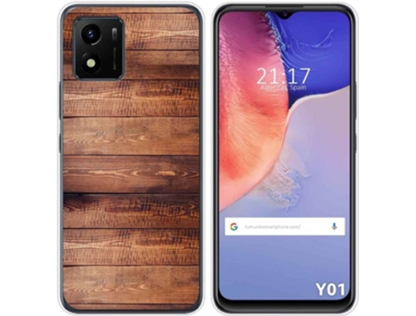 Carcasa Vivo Y01 TUMUNDOSMARTPHONE Dibujos Madera 02 Multicolor