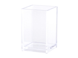 Porta-canetas De Acrílico Transparente Grande Capacidade Organizador De Mesa Retangular Estiloso Simples