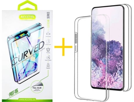 Carcasa + Protector de Pantalla para Samsung Galaxy S22 Plus 5G ACCETEL Transparente Claro