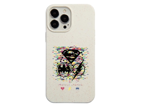 Funda Oficial Dc Comics Liga La Justicia Símbolos Píxeles Warner Bros Compostable para iPhone 13 Pro Max PHONECASES3D