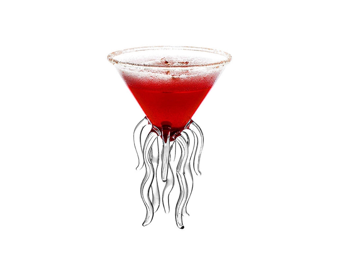 Copa de vino translúcida con forma de pulpo, copa de cóctel con forma de medusa, Rosewell 2024