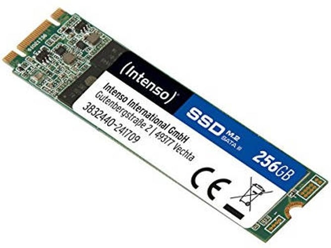 Disco SSD Interno INTENSO 3832440 (256 GB - M.2 SATA - 400 MB/s)