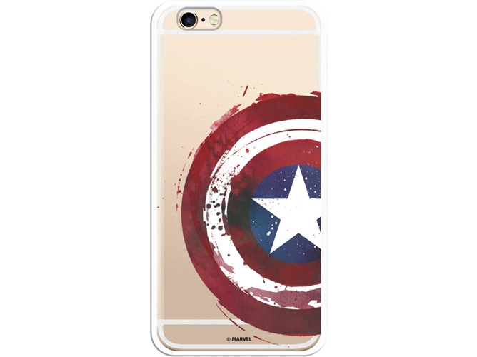 Carcasa iPhone 6, 6s MARVEL Capitán América Transparente