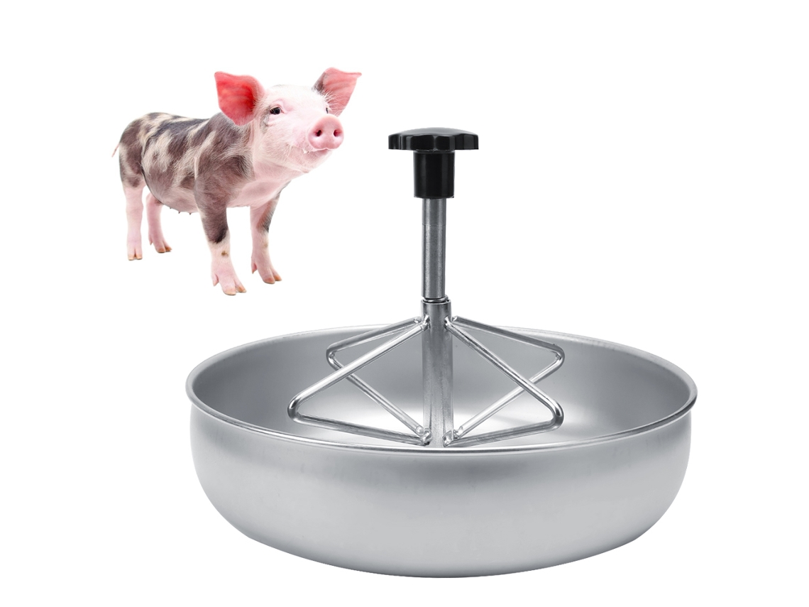 Comedero De Acero Inoxidable Para Lechones Con Barra De Fijación Antideslizante