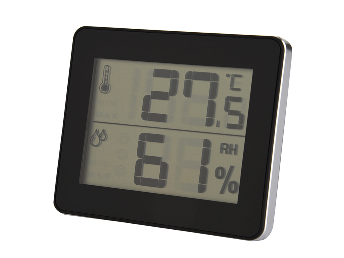Termómetro Digital De Temperatura Y Humedad Para Interiores (negro) Para Diferentes Aplicações E Usos