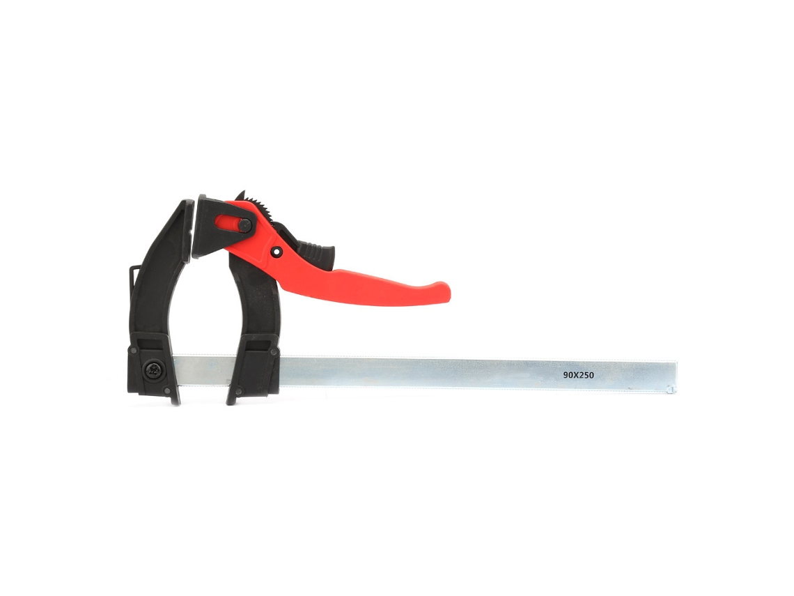 Abrazadera De Carpintería En Forma De F Con Barra De Liberación Rápida Y Mecanismo De Trinquete, 90x250 Mm, Herramienta Para Trabajar La Madera.
