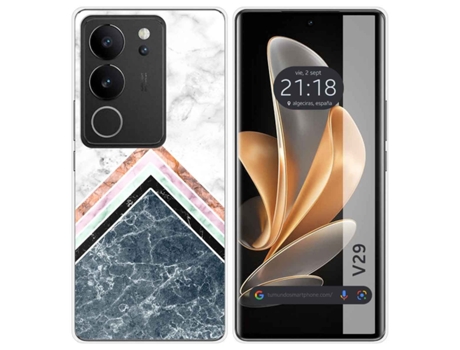 Funda Diseño Mármol para Vivo V29 5G TUMUNDOSMARTPHONE Silicona Multicolor