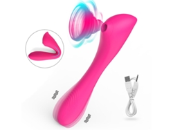 Vibrador de masaje de succión 2 en 1 con 7 modos para mujeres (rosa roja) YIZHOOD