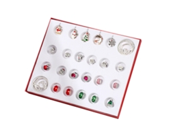 Calendario De Adviento De Navidad De 24 Días: Set De Joyería Diy Para Niñas Con 2 Pulseras Y 22 Dijes.