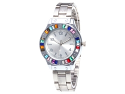 Reloj De Pulsera De Cuarzo De Moda Con Brazalete De Acero Para Mujer Y Hombre (plateado)