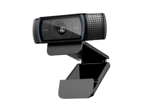 Webcam HD Pro Full 1080P/30Fps Videochiamate Audio Estéreo Nitido Correzione Della Luce Funziona Hangout Pc Mac Laptop Macbook Tablet Nero BISBISOUS