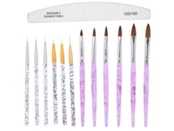 Omni-set De Herramientas De Manicura Con Pinceles Para Arte De Uñas, Pincel Liner Y Lima Para Dibujo Diy