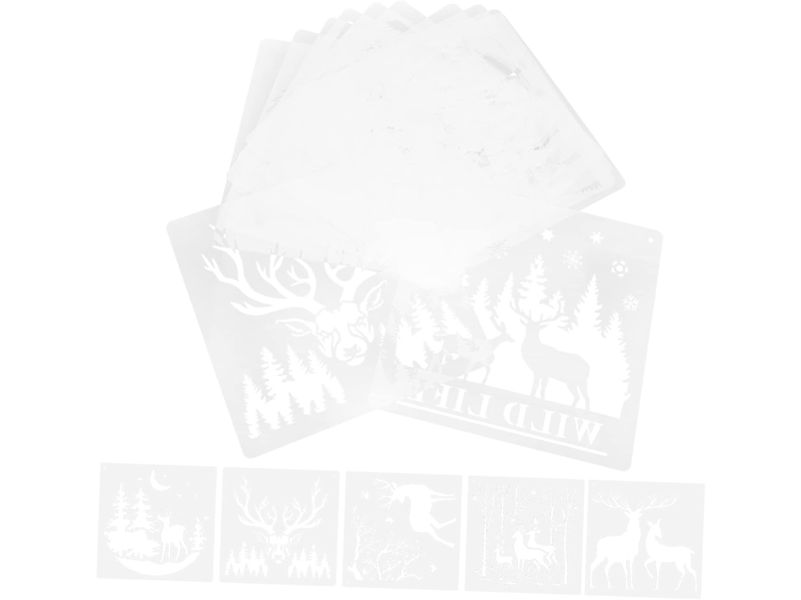 12 Plantillas Reutilizables De Animales, Modelos, Pinturas Y Decoraciones Temáticas.