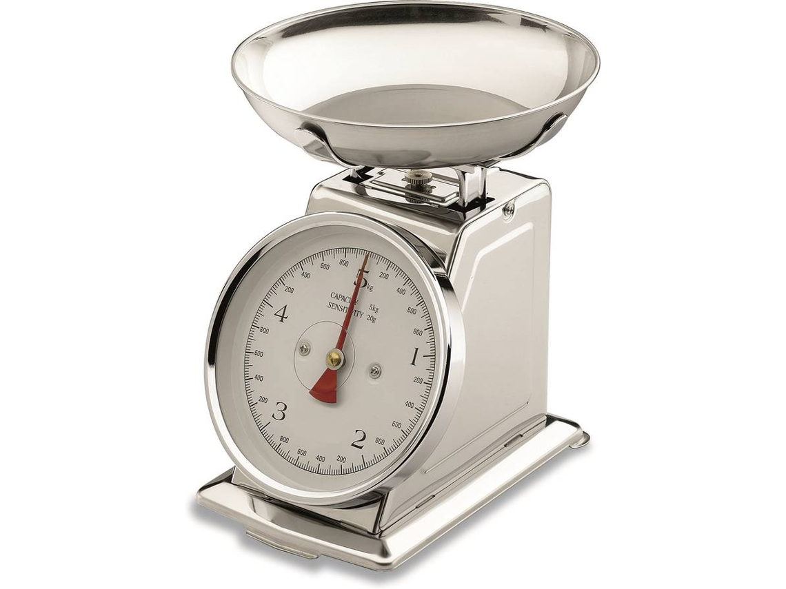 Báscula de Cocina LACOR Mecánica Acero Inox 5kg (Acero Inox - 22,5x20x23 cm - 1 Und)
