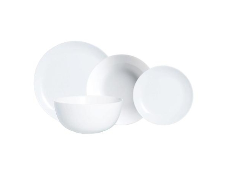 Vajilla opal blanca 19 piezas diwali