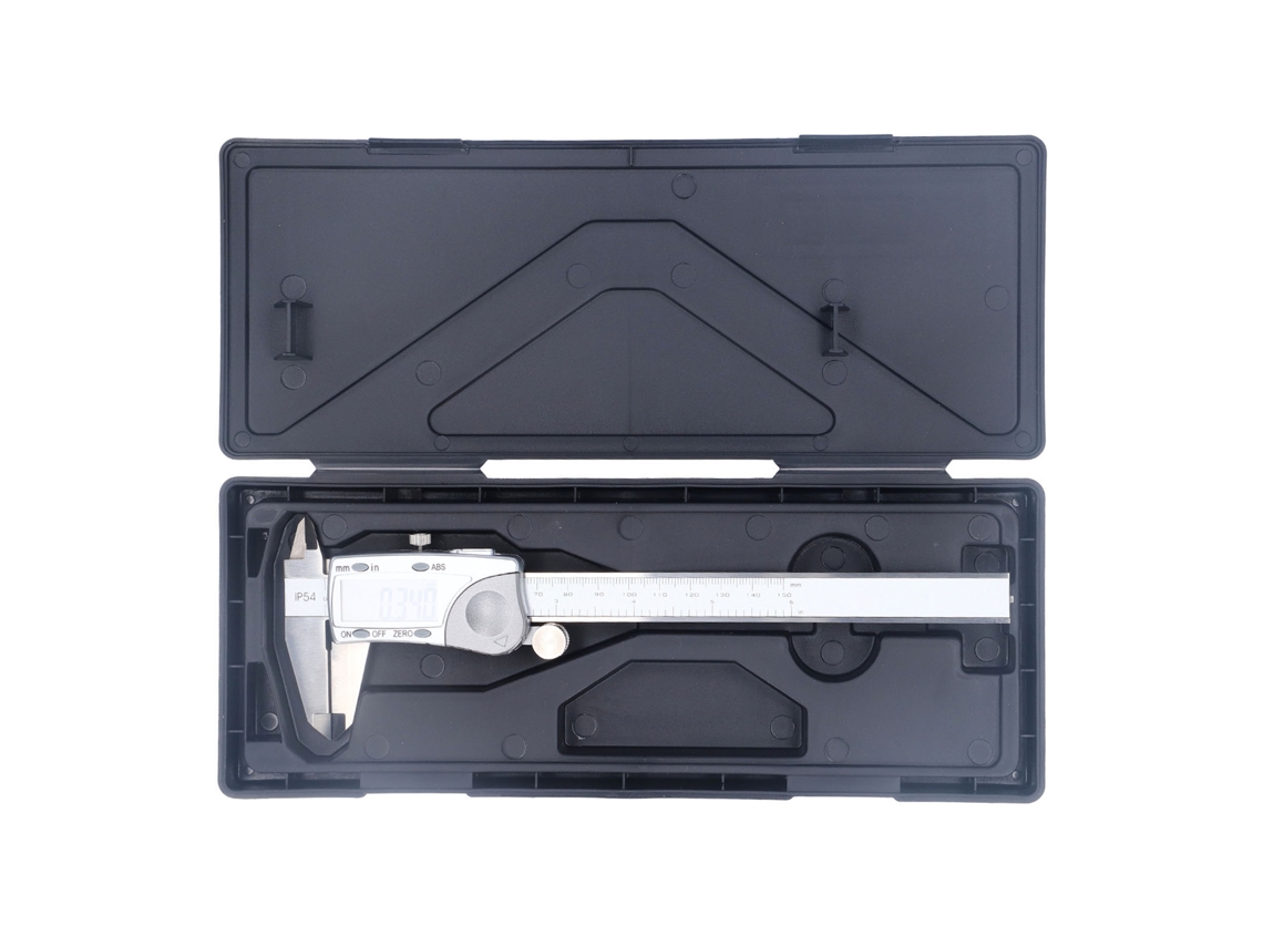 Calibrador Digital Industrial Ip54 Resistente Al Agua, Rango De Medición De 0 A 150 Mm Y Resolución De 0,005 Mm.