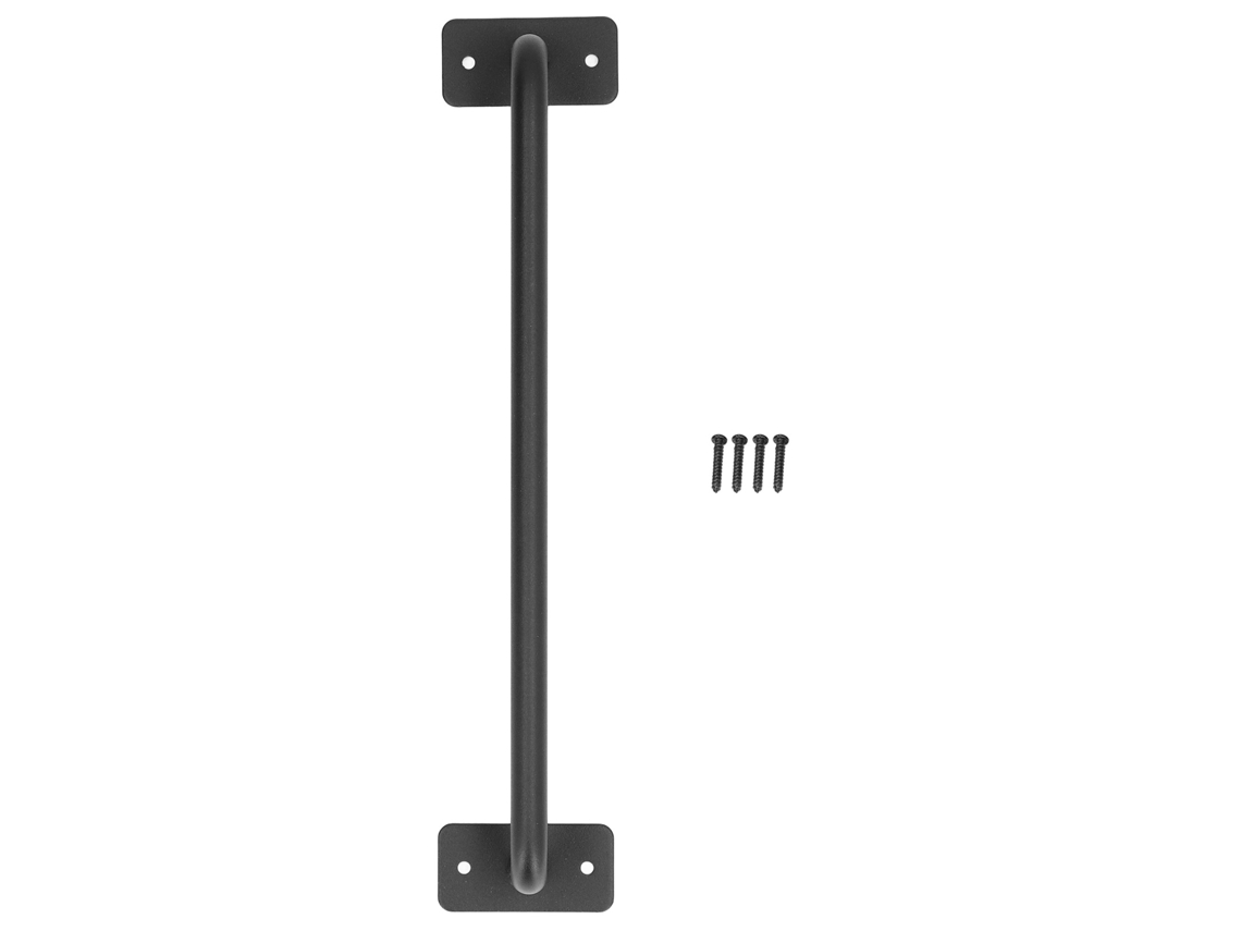 Tirador De Puerta De Acero Al Carbono Negro Para Granero, Armario, Garaje Y Cajón, 30,5 X 6 Cm.
