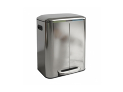 Relaxdays Cubo De Basura 2 Compartimentos, 2 X 20 L, Cubos Extraíbles, Cierre Suave, Pedal, Acero Inoxidable, Plateado