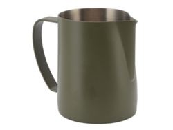 Jarra para espumar leche de acero inoxidable 304, 600 ml, color verde, para uso doméstico y de cafetería.