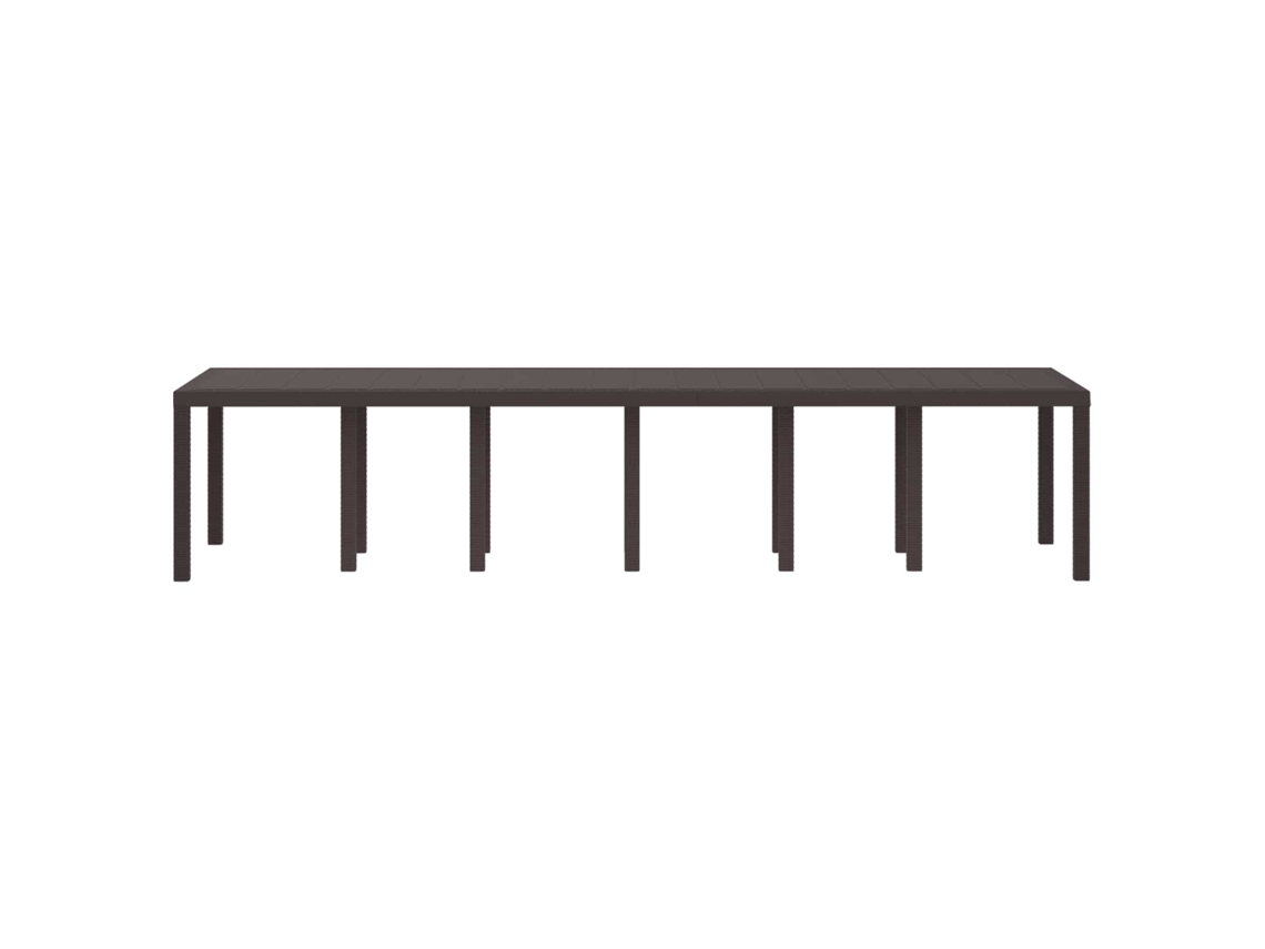 Mesa de comedor de jardín marrón 350x100x73 cm Patas de mimbre MAISON EXCLUSIVE