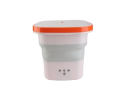 Lavadora Plegable De 4,5 Litros Con 3 Ajustes De Temporizador Y Cubo De Desagüe Para Viajes.
